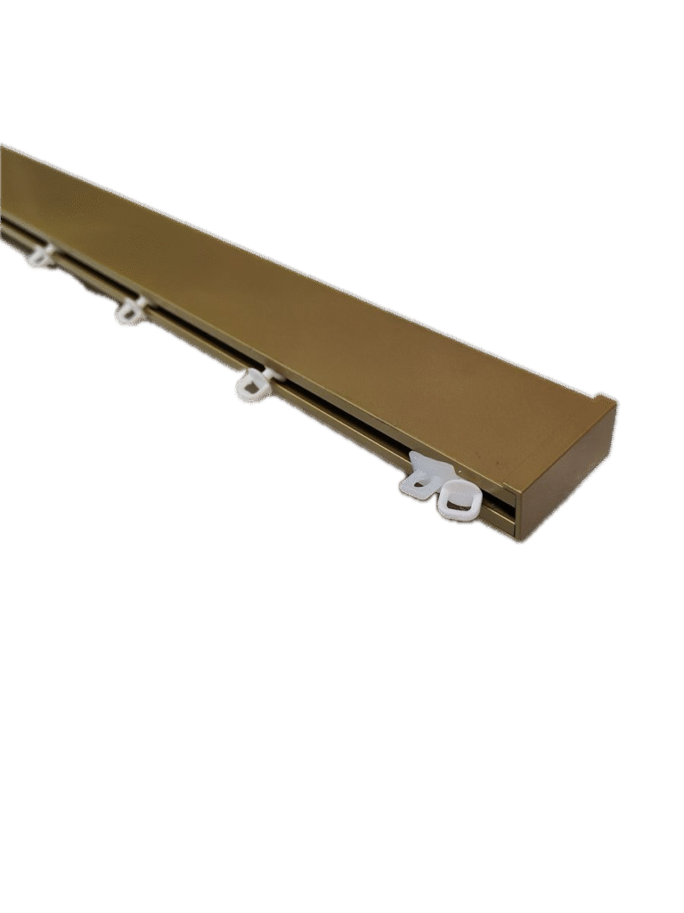 binario per tenda in alluminio sistema a onda a soffitto oro 1 Binario per Tenda