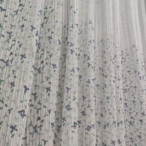 Tenda a Metro effetto lino Fiorellini Azzurro