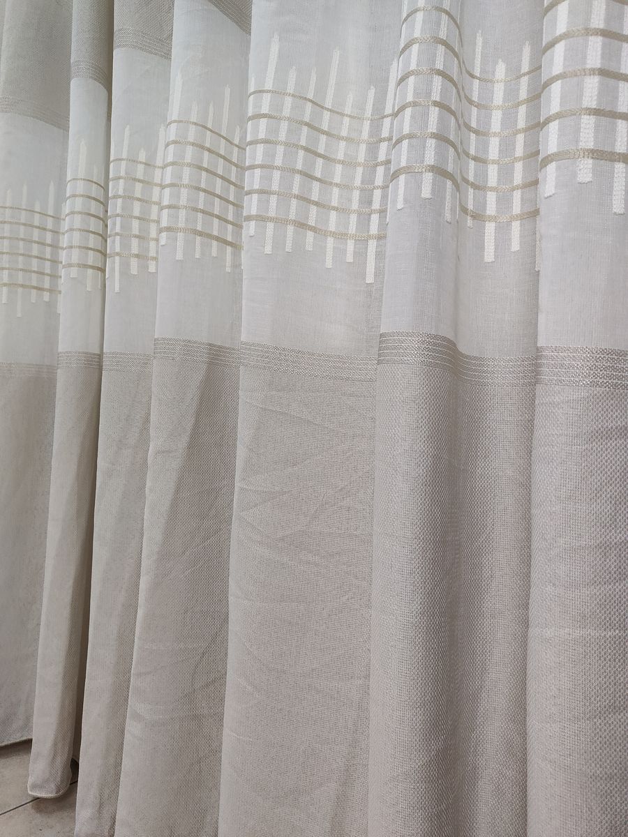 tenda a metro effetto lino tortora 8 Tenda a Metro effetto lino Tortora - immagine 8