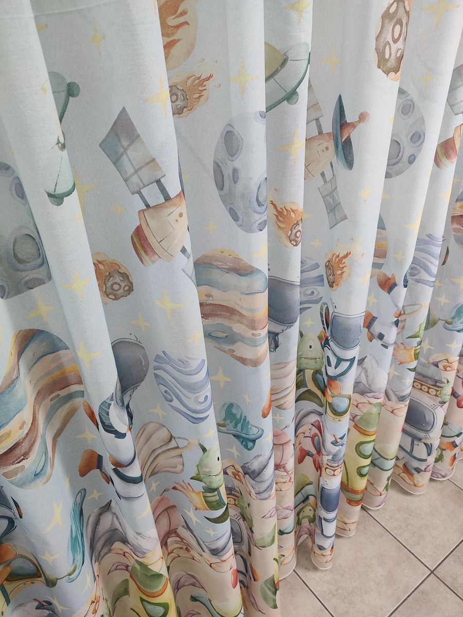 tenda a metro in bouclè effetto lino astronauti 9 Tenda a Metro in Bouclè Effetto Lino Astronauti - immagine 9