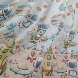 Tenda a Metro in Bouclè Effetto Lino Astronauti