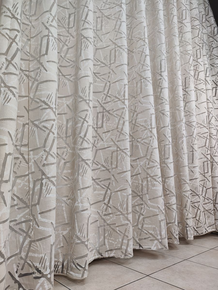 tenda a metro in devorè altezza 3 metri effetto lino beige 14 Tenda a Metro in Devorè Altezza 3 Metri Effetto lino Beige - immagine 14