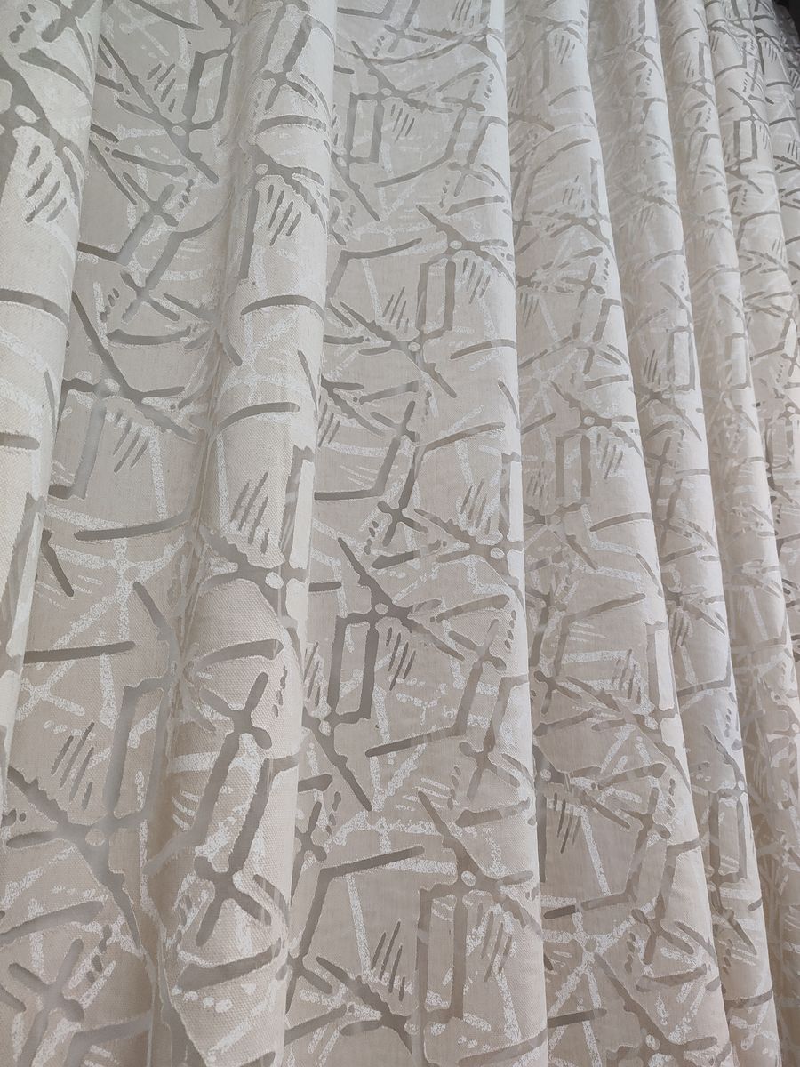 tenda a metro in devorè altezza 3 metri effetto lino beige 16 Tenda a Metro in Devorè Altezza 3 Metri Effetto lino Beige - immagine 16