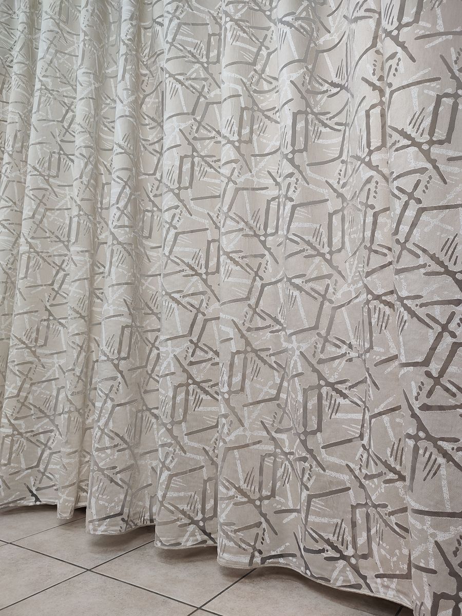 tenda a metro in devorè altezza 3 metri effetto lino beige 10 Tenda a Metro in Devorè Altezza 3 Metri Effetto lino Beige - immagine 10