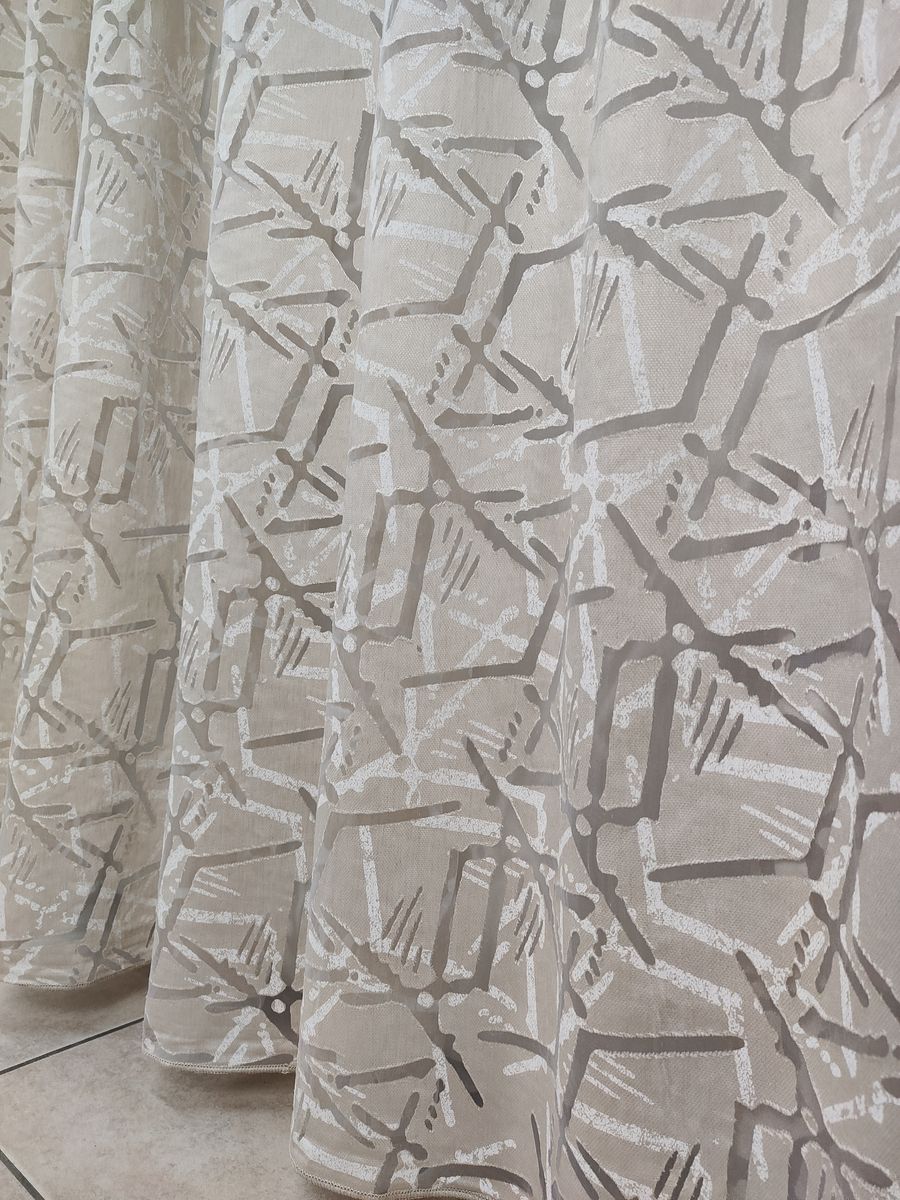 tenda a metro in devorè altezza 3 metri effetto lino beige 9 Tenda a Metro in Devorè Altezza 3 Metri Effetto lino Beige - immagine 9