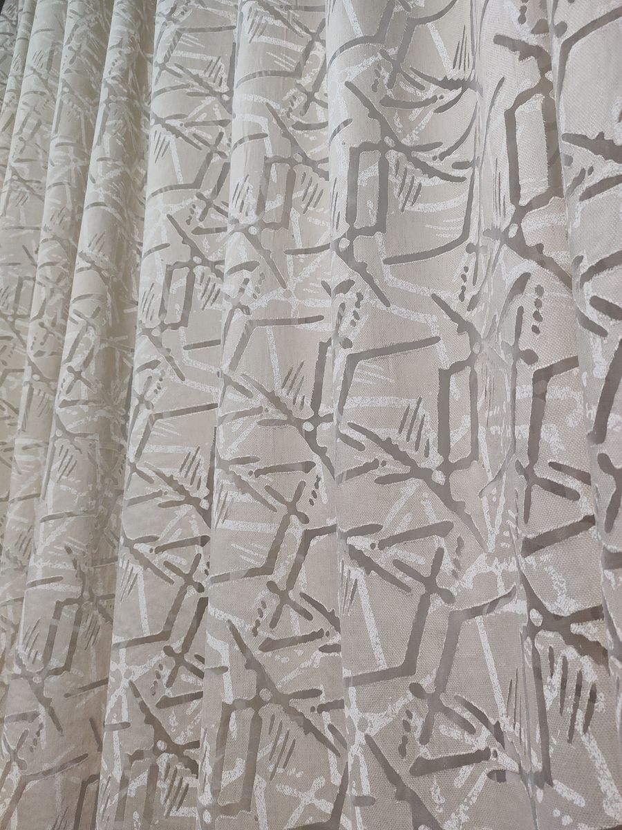 tenda a metro in devorè altezza 3 metri effetto lino beige 8 Tenda a Metro in Devorè Altezza 3 Metri Effetto lino Beige - immagine 8