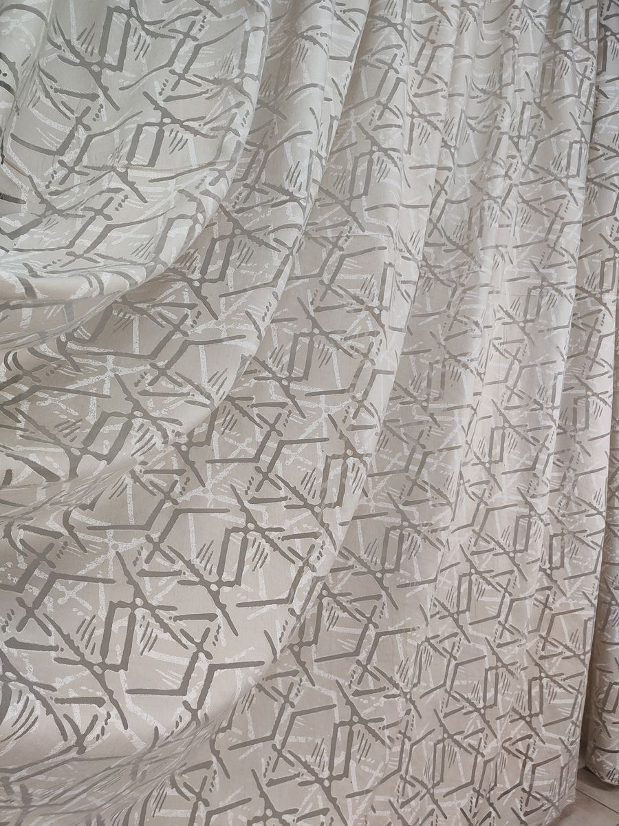 tenda a metro in devorè altezza 3 metri effetto lino beige 3 Tenda a Metro in Devorè Altezza 3 Metri Effetto lino Beige - immagine 3