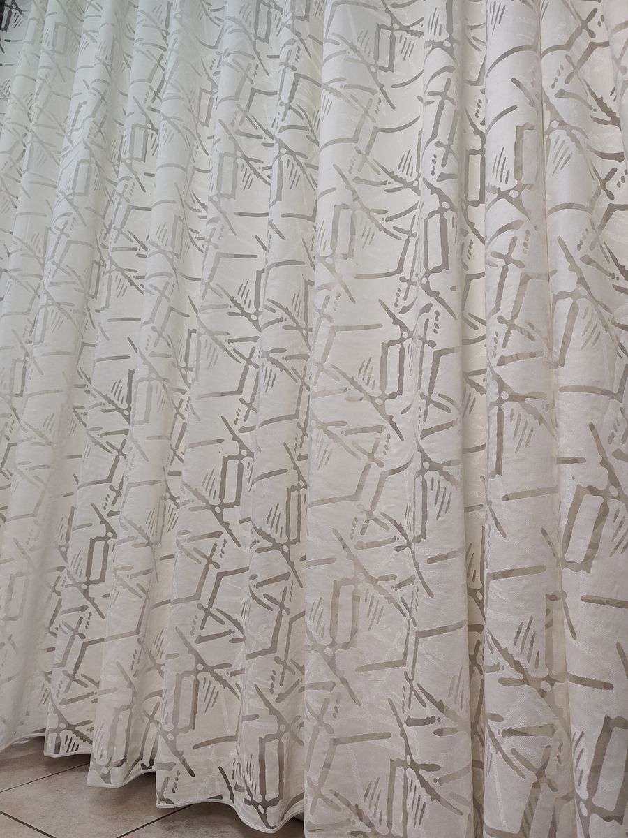 tenda a metro in devorè altezza 3 metri effetto lino naturale 6 Tenda a Metro in Devorè Altezza 3 Metri Effetto lino Naturale - immagine 6