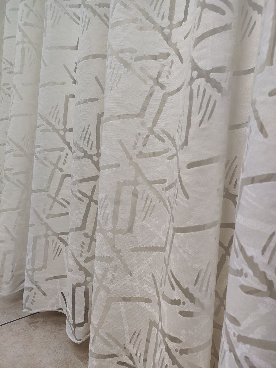 tenda a metro in devorè altezza 3 metri effetto lino naturale 5 Tenda a Metro in Devorè Altezza 3 Metri Effetto lino Naturale - immagine 5