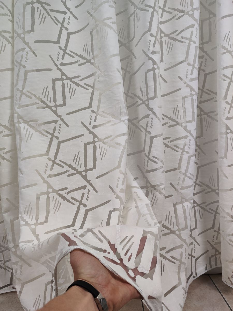 tenda a metro in devorè altezza 3 metri effetto lino naturale 2 Tenda a Metro in Devorè Altezza 3 Metri Effetto lino Naturale - immagine 2