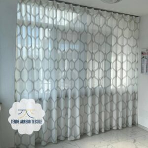 Tenda a Metro effetto lino Grigio