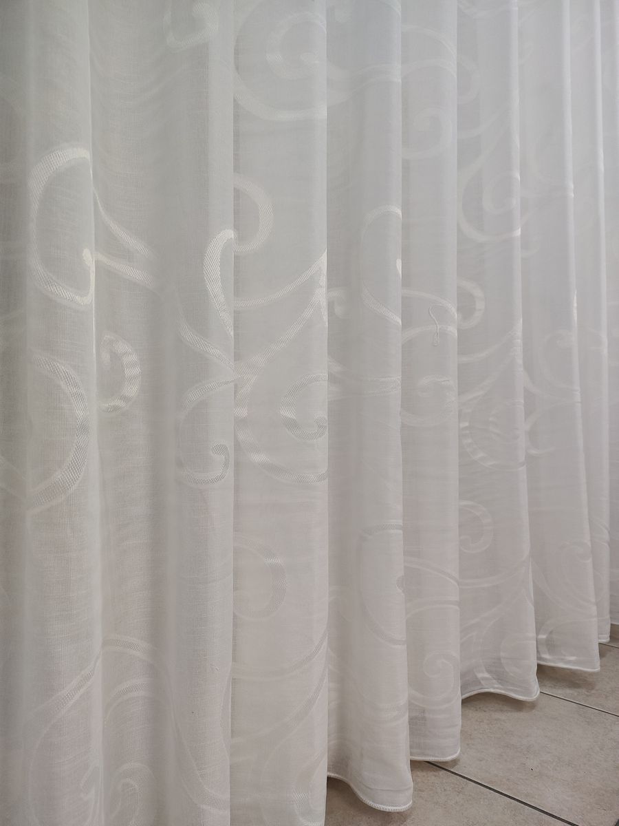 tenda a metro effetto lino bianco 15 Tenda a Metro effetto lino Bianco - immagine 15