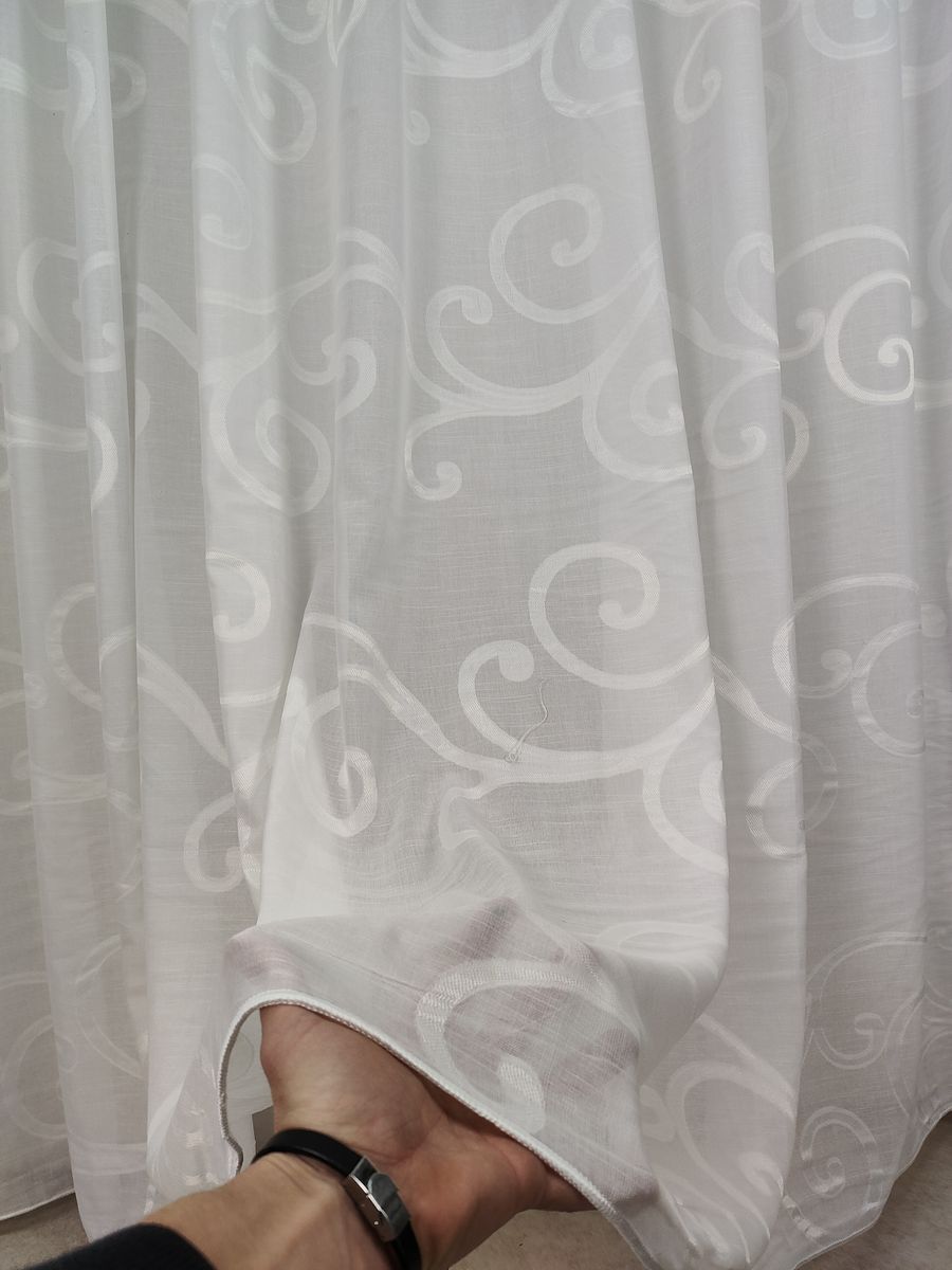 tenda a metro effetto lino bianco 6 Tenda a Metro effetto lino Bianco - immagine 6