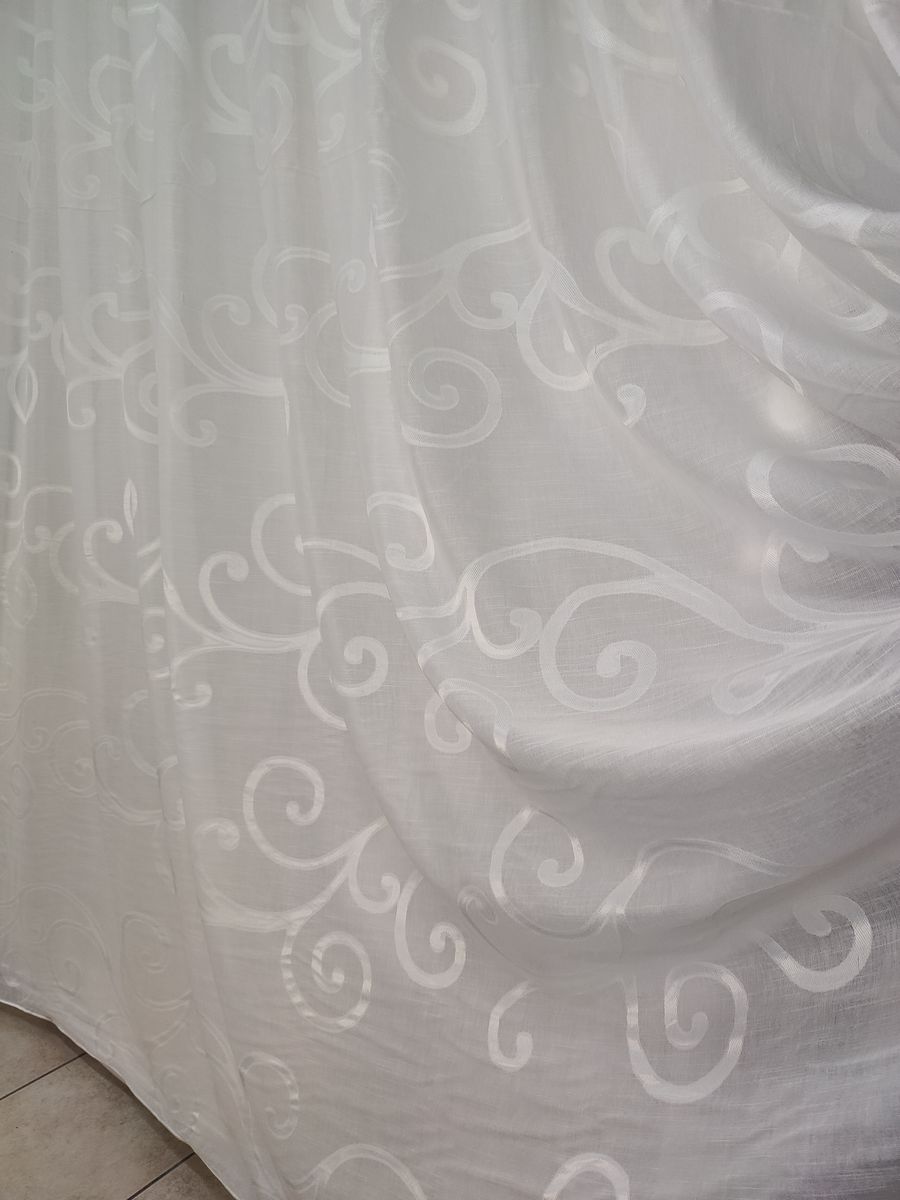 tenda a metro effetto lino bianco 3 Tenda a Metro effetto lino Bianco - immagine 3