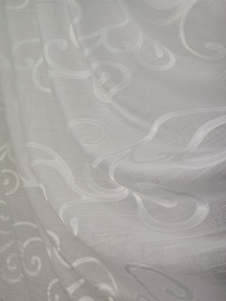 tenda a metro effetto lino bianco 2 Tenda a Metro effetto lino Bianco - immagine 2