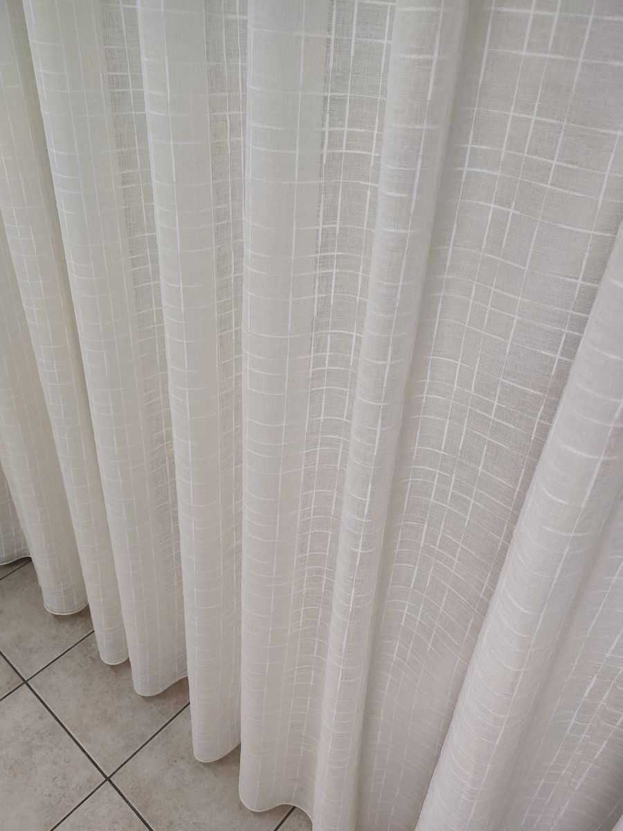 tenda a metro in bouclè effetto lino beige 7 Tenda a Metro in Bouclè Effetto Lino Beige - immagine 7