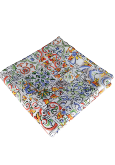 tappezzeria in cotone stampato 280 cm x 280 cm 7 Tappezzeria in Cotone Stampato 280 cm x 280 cm Maiolica