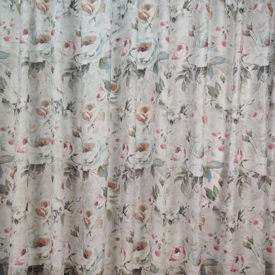 Tenda a Metro in Bouclè Effetto Lino Fiore h320