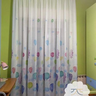 Tenda a Metro in Bouclè Effetto Lino con Base Piombata Altezza 3,15 Metri