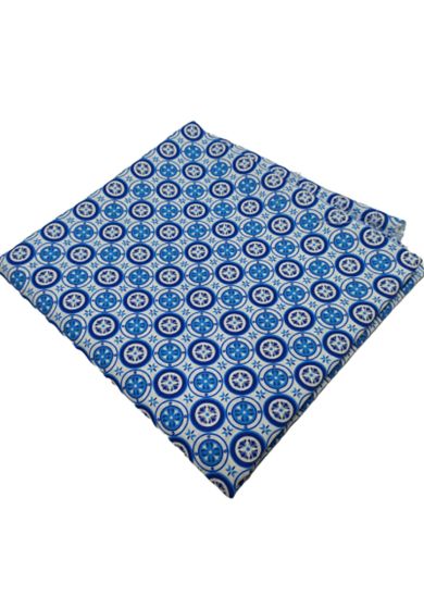 Tappezzeria in Cotone Stampato 280 cm x 280 cm Blu