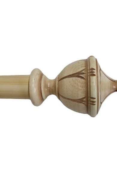 bastone artigianale per tenda in legno rifinito a mano 35 mm 5 Bastone per Tenda in Legno Rifinito a Mano Sistema a Corda Largo 2 Metri Completo di Staffe e 20 Anelli Artigianale Diametro Bastone 35 mm