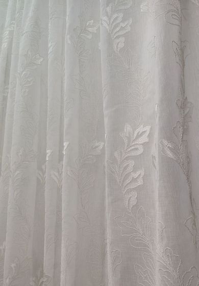 tenda a metro in tulle con base orlata altezza 3,7metri 7 Tenda a Metro in Bouclè Effetto Lino