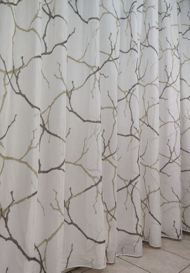 Tenda a Metro in Bouclè Effetto Lino Tortora