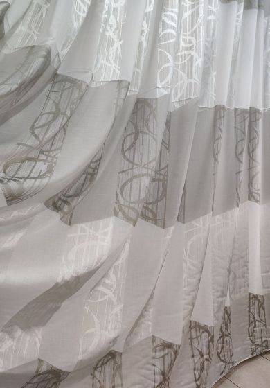 Tenda a Metro in Bouclè Effetto Lino Tortora h310