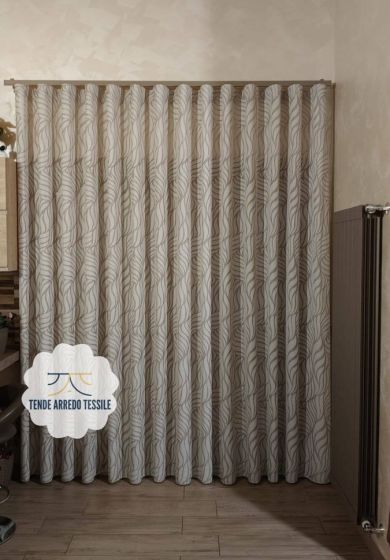 Tenda a Metro in Devorè Altezza 3 Metri Effetto lino Col. Tortora