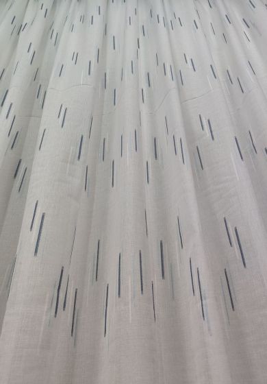 Tenda a Metro in Bouclè Effetto Lino blu