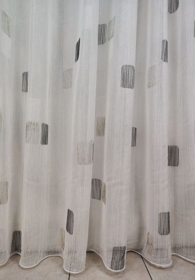 Tenda a Metro in Bouclè Effetto Lino grigio