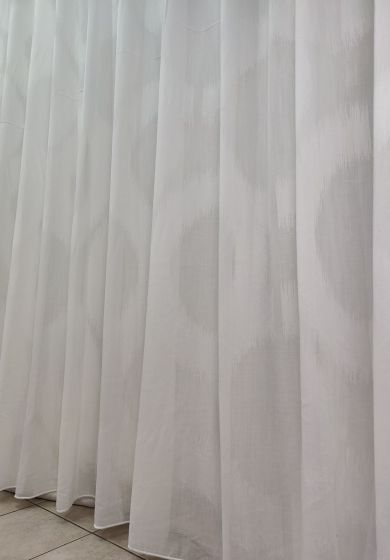 Tenda a Metro in Bouclè Effetto Lino Bianco