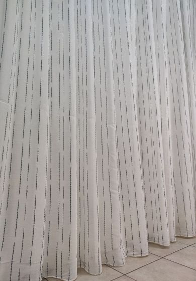 Tenda a Metro in Bouclè Effetto Lino Blu