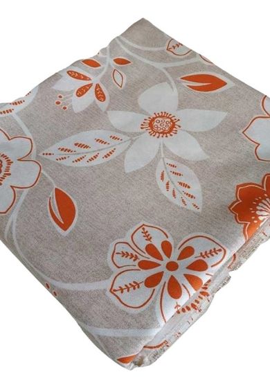 Tappezzeria in Cotone Stampato 280 cm x 280 cm Fiore Arancione