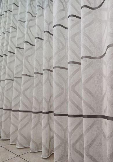 Tenda a Metro in Bouclè Effetto Lino grigio