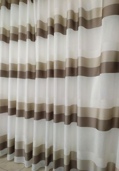 tenda a metro in devorè altezza 3 metri bianca 9 Tenda a Metro in Bouclè Effetto Lino con Base Piombata Altezza 3 Metri