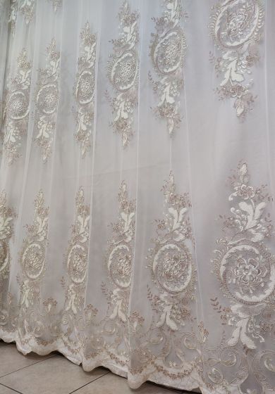 Tenda a Metro in Tulle con Base Orlata Altezza 3 Metri Rosa