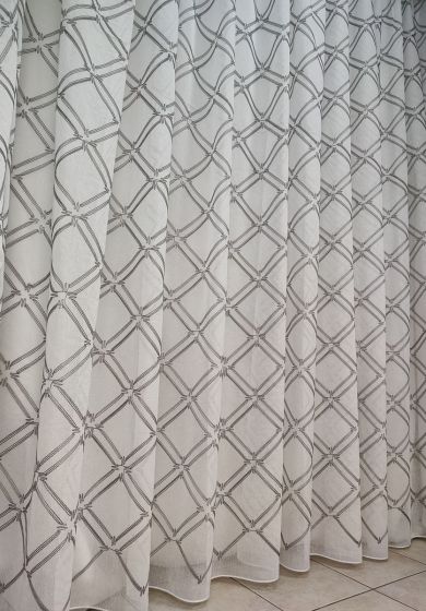 Tenda a Metro in Bouclè Effetto Lino Grigio