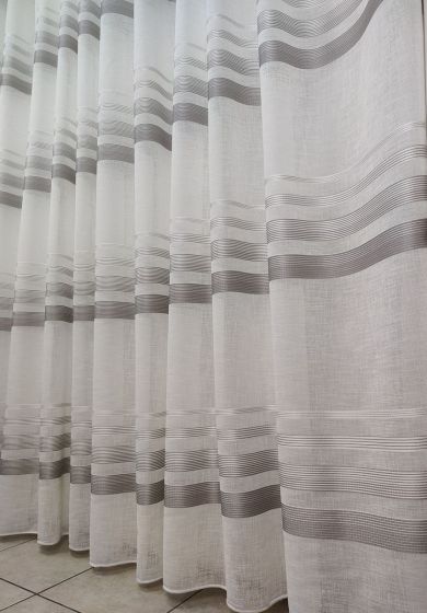 Tenda a Metro in Bouclè Effetto Lino Grigio