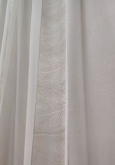 Tenda a Metro in Bouclè Effetto Lino Beige