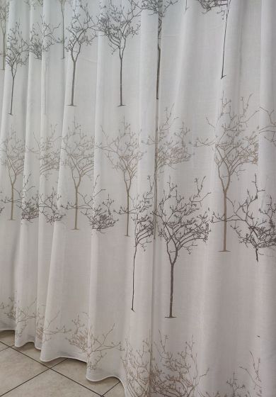 Tenda a Metro in Bouclè Effetto Lino Tortora