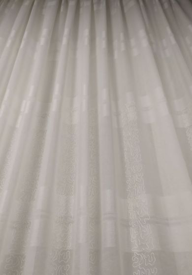 tenda a metro in bouclè effetto lino ottanio 11 Tenda a Metro in Bouclè Effetto Lino Bianco Altezza 3,20