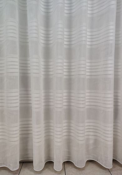 Tenda a Metro in Bouclè Effetto Lino Bianco h330