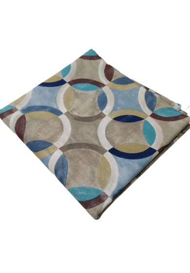 Tappezzeria in Cotone Stampato 280 cm x 280 cm Cerchi Blu