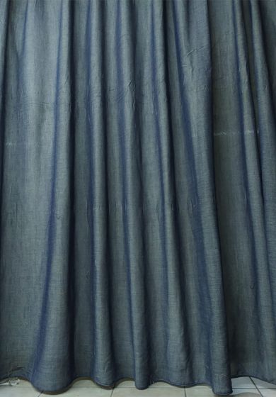 tenda a metro in devorè con filamenti laminati base piombata altezza 3 metri 4 Tenda a Metro in Bouclè base Piombata effetto Jeansato 4 Colori Altezza 3 Metri