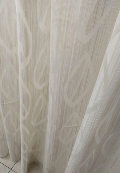 tenda a metro tinta unita effetto rete con base piombata altezza 3 metri panna naturale 5 Tenda a Metro in Devorè con base Piombata Altezza 3 Metri Panna