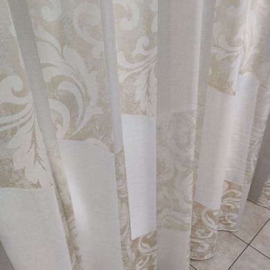 Tenda a Metro in Bouclè Effetto Lino Beige