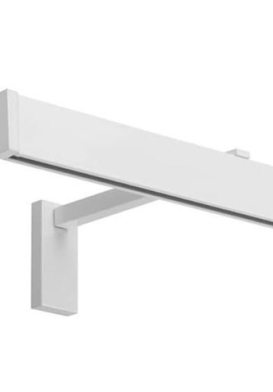 binario per tenda in alluminio sistema a onda a soffitto tortora 4 Binario per Tenda in Alluminio Sistema a Onda a Parete Bianco