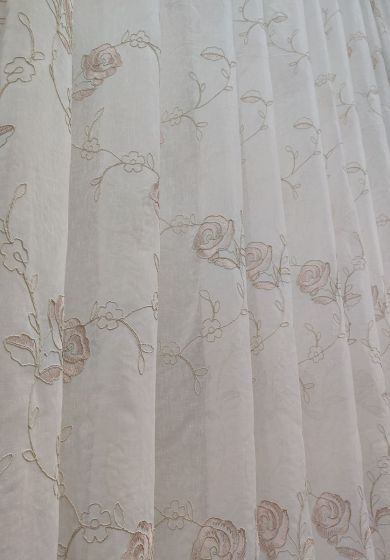 tenda a metro in bouclè effetto lino alta320cm 11 Tenda a Metro in Bouclè Effetto Lino Rosa