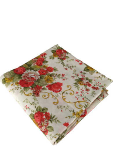 Tappezzeria in Cotone Stampato 280 cm x 280 cm Rosso